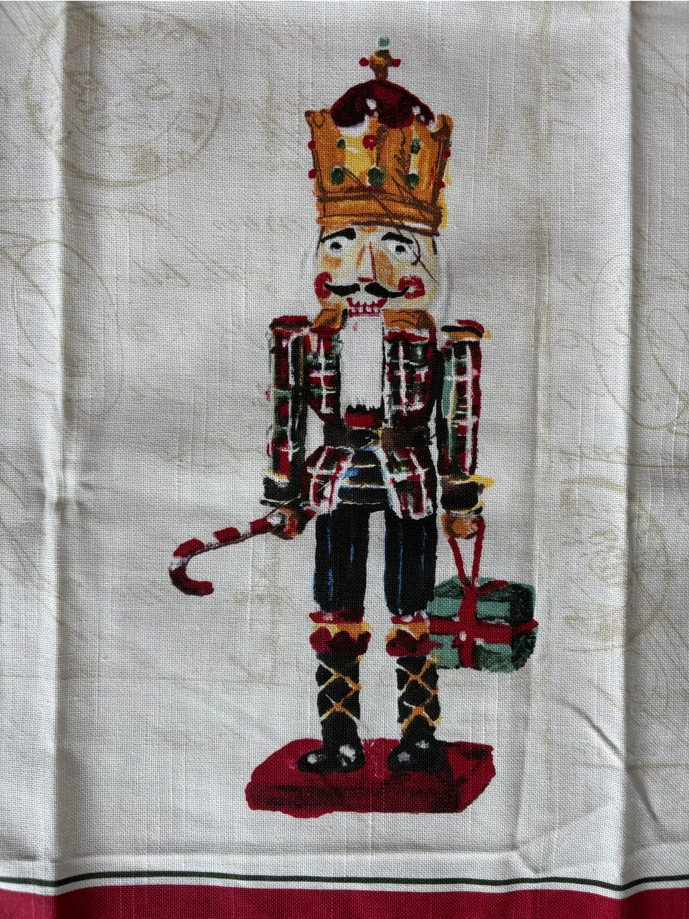 New Williams Sonoma kitchen towels Christmas Nutcracker King 100% Cotton 31x24